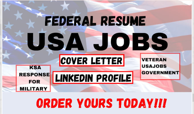 Gig Preview - Write federal resume and cover letter for your targeted job, usajobs