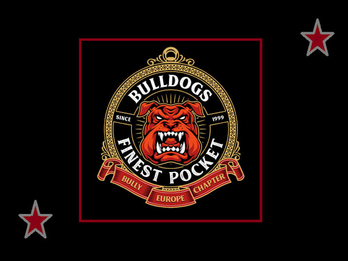 Gig Preview - Create a custom dog, bulldog logo for your business