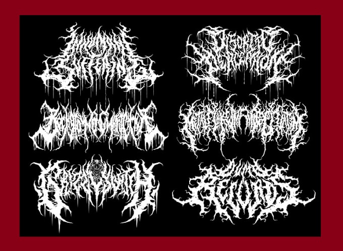 Gig Preview - Design death metal, heavy metal, black metal font logo