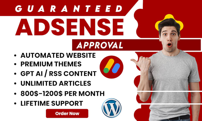 Bestseller - develop google adsense approved wordpress websites on niches