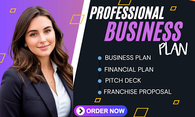 Gig Preview - Write a complete business plan, franchise proposal, financial plan, pitch deck