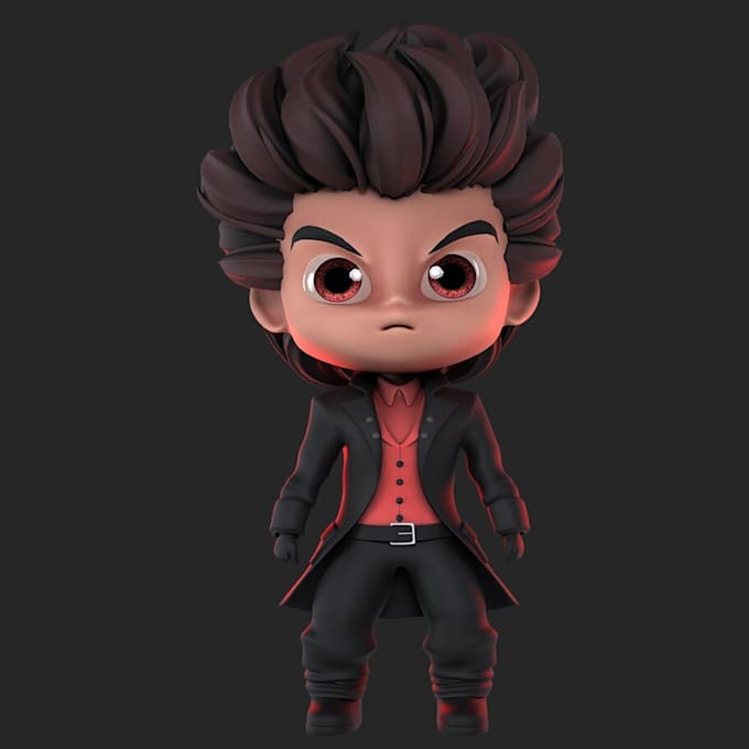 Gig Preview - Create 3d chibi style character in blender or maya