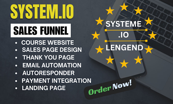 Gig Preview - Design and clone systeme io, systeme io sales funnel, sales funnel, systeme io