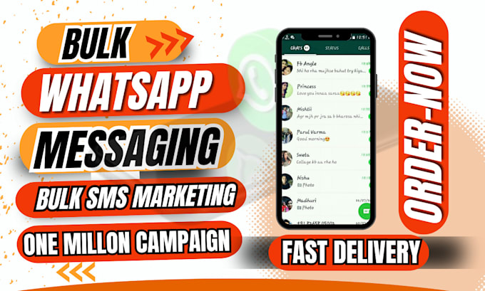 Gig Preview - Send whatsapp bulk messages SMS marketing to market to your targeted audience