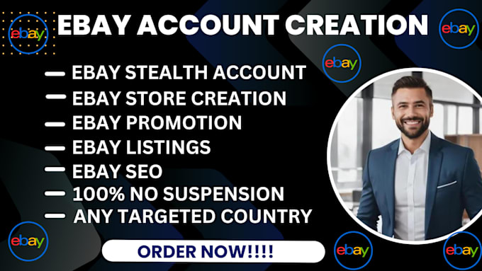 Gig Preview - Create a verified unsuspended ebay seller account, ebay product listings and SEO