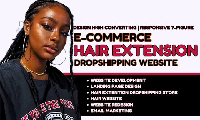 Gig Preview - Wordpress hair extension website dropshipping hair extension store hair website