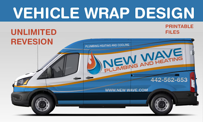 Gig Preview - Design professional van wrap design, car wrap design, any vehicle wrap design