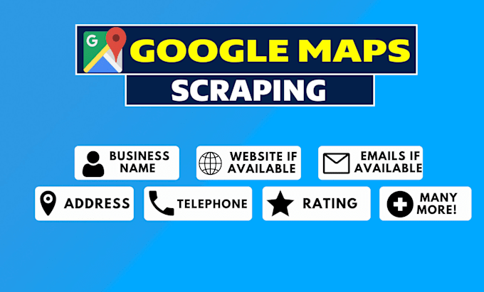 Gig Preview - Scrape google map data, data extraction, b2b lead generation, lead scrapi