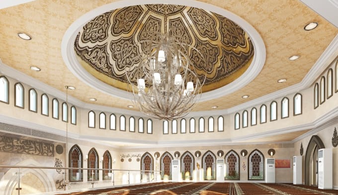 Gig Preview - Design exterior and interior mosque planning and 3d modeling