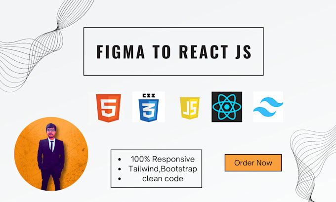 Bestseller - convert figma to HTML CSS and react js with clean optimized code