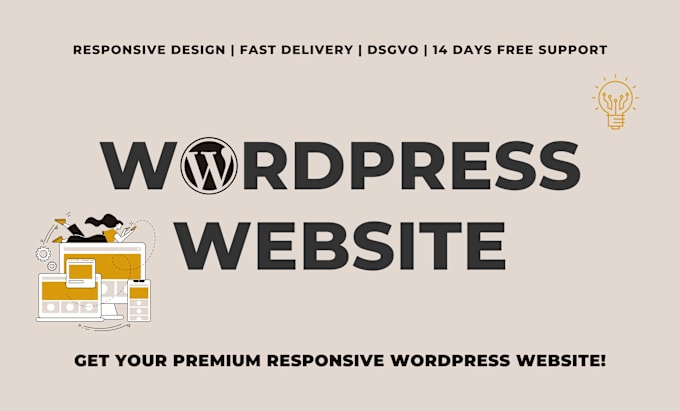 Gig Preview - Create a professional wordpress website for you