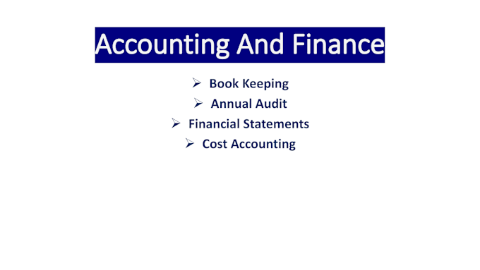 Gig Preview - Do accounting and financil service