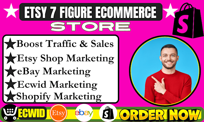 Gig Preview - Promote ebay marketing wix promotion shopify marketing ecwid to boost esty sales