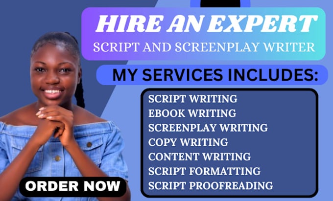 Gig Preview - Do video scripts comic scripts screenplay scriptwriting movie scriptwriter