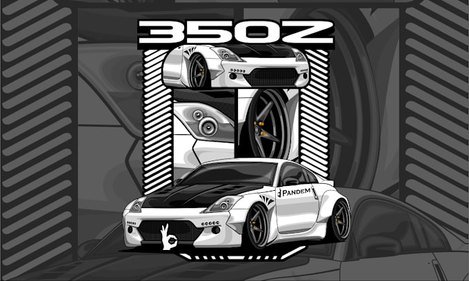 Gig Preview - Customize your car in stunning digital illustration