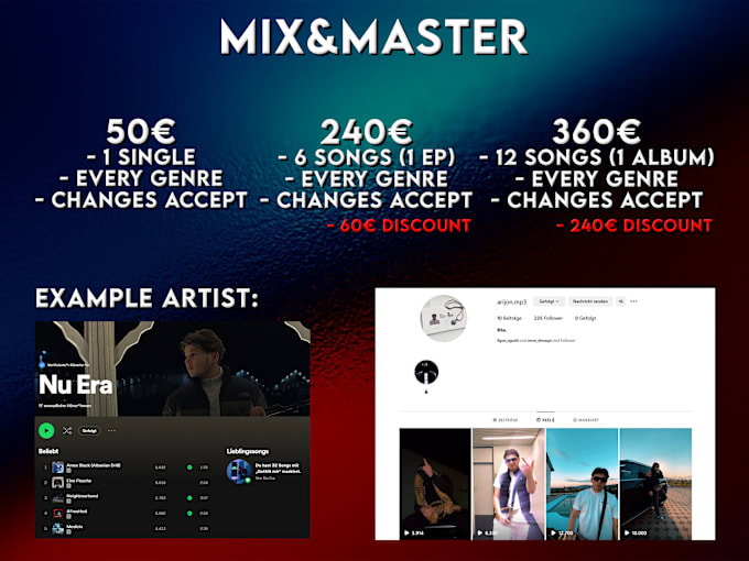 Gig Preview - Mix and master your next single album or mixtape