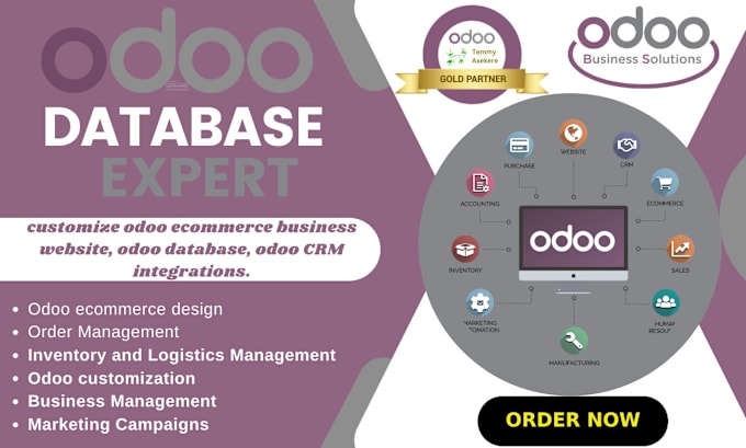 Gig Preview - Customize odoo erp, odoo ecommerce business website, payment, odoo landing page