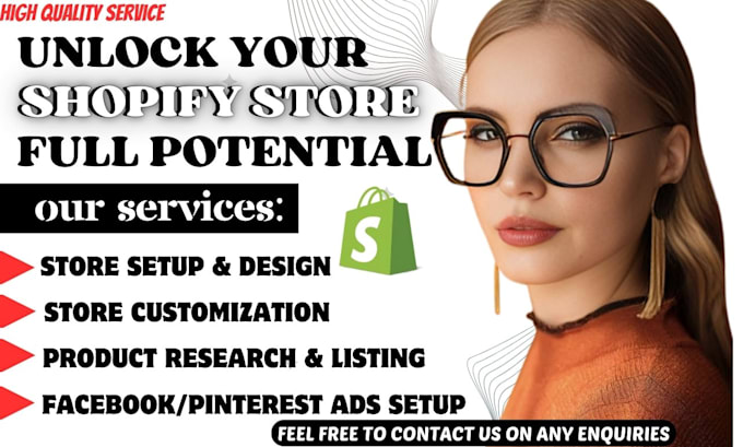 Gig Preview - Help create, manage your shopify website, dropshipping store, shopify promotion