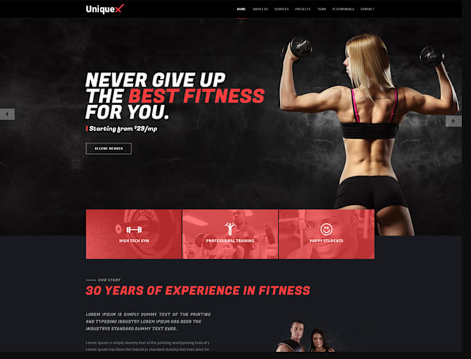 Gig Preview - Build ai fitness website, ai gym website, ai workout website, ai health website