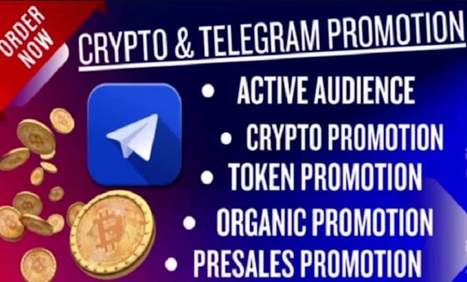 Gig Preview - Do crypto telegram promotion, new lunch token pre sale fast sales