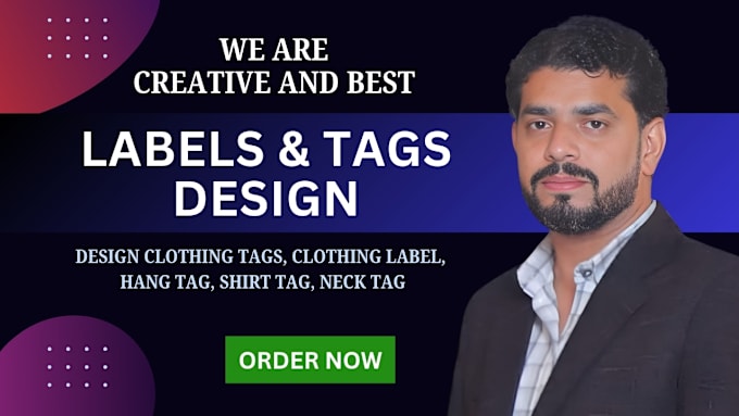 Gig Preview - Design clothing tags, clothing label, hang tag, neck tag