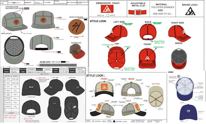 Gig Preview - Design custom hats, caps, beanies t shirt mockup, and tech pack