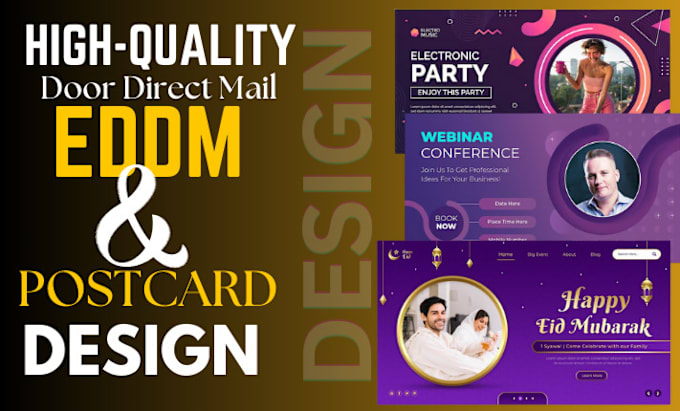 Gig Preview - Make eddm design, postcard, leaflet or handout using adobe or canva