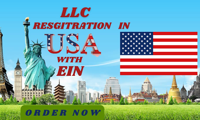 Gig Preview - Register US llc company for non USA residents, business registrations and ein