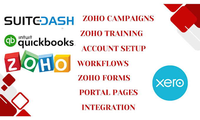 Gig Preview - Client portal flows forms on suitedash zoho crm setup zoho books zoho one