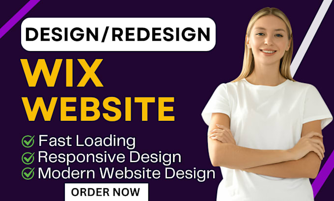 Gig Preview - Do wix website design, wix website redesign, wix redesign, wix ecommerce website