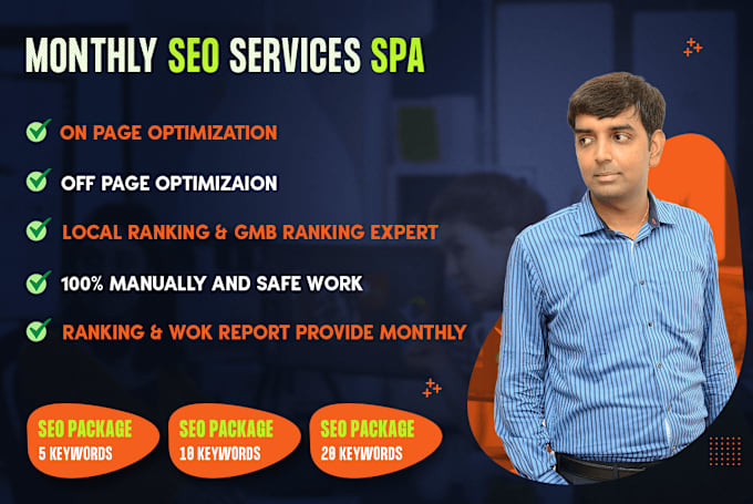 Gig Preview - Do monthly seo for spa website