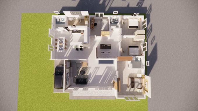 Gig Preview - Create 3d floor plan from 2d floor plan and rendering in 24 hours