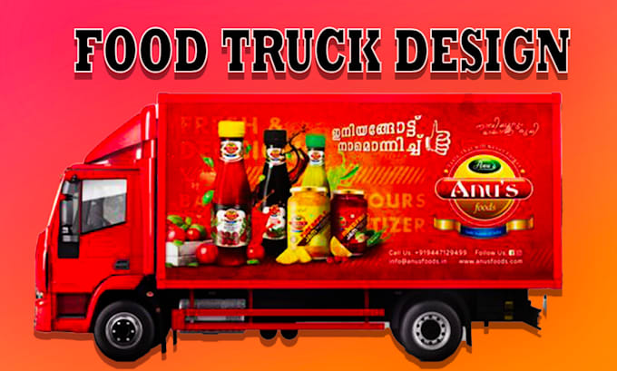 Gig Preview - Do eye catching food truck, vehicle wrap, racing car wrap