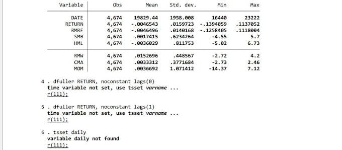 Gig Preview - Do econometrics in stata, spss, python, and eviews