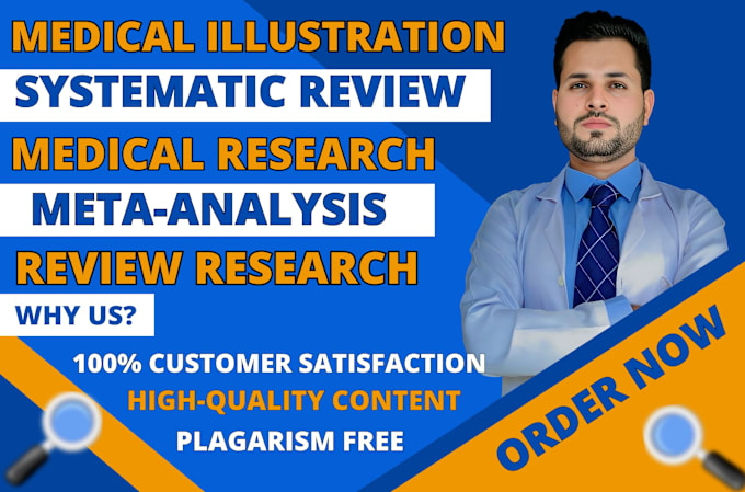 Gig Preview - Systematic review meta analysis research analysis medical research as a doctor