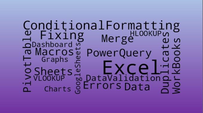 Gig Preview - Create, merge, organize or fix excel spreadsheets