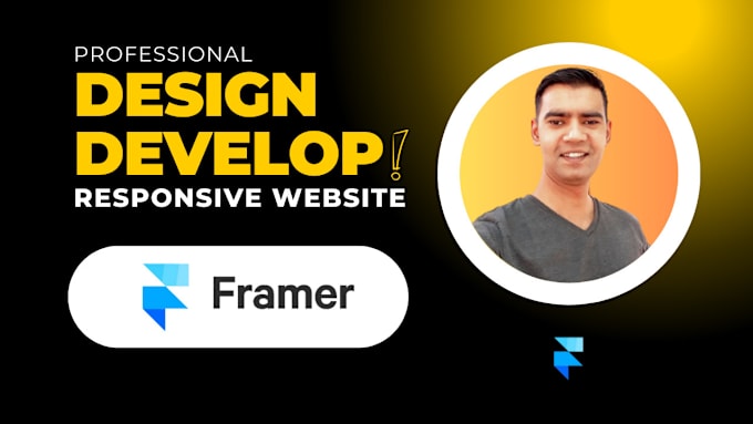 Gig Preview - Design or develop framer website, figma to framer, framer landing page