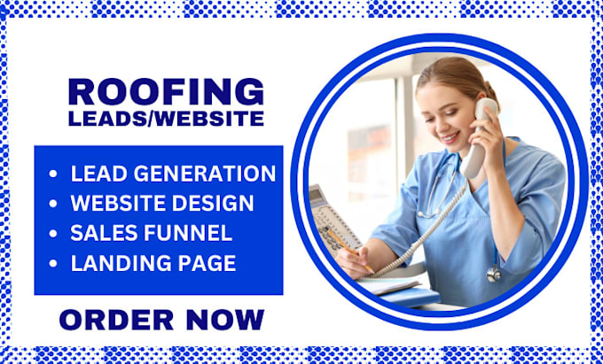 Gig Preview - Roofing leads solar hvac construction handyman leads roofing landing page