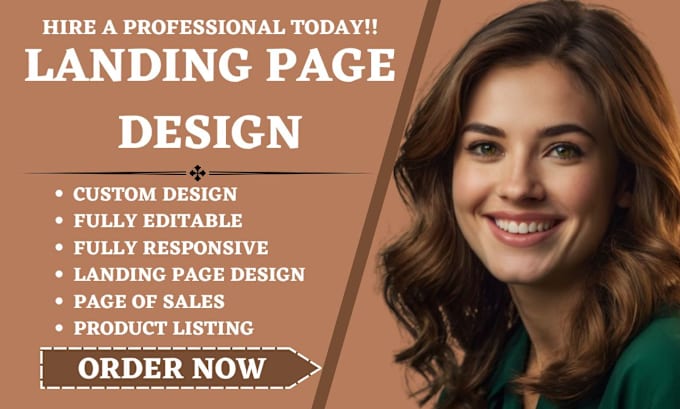 Gig Preview - Design professional,modern landing page design,pagefly,gempages