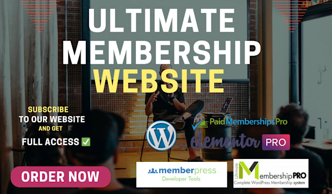 Gig Preview - Setup membership system for business websites with ultimate membership, pmpro