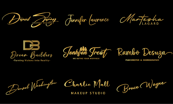 Gig Preview - Design luxury handwritten signature logo