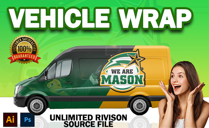 Gig Preview - Make branding vehicle wrap design for your car, van, truck, food truck