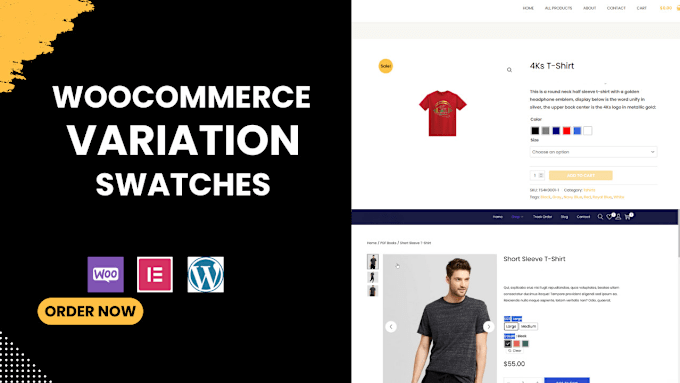 Gig Preview - Make color variation swatches for woocommerce store