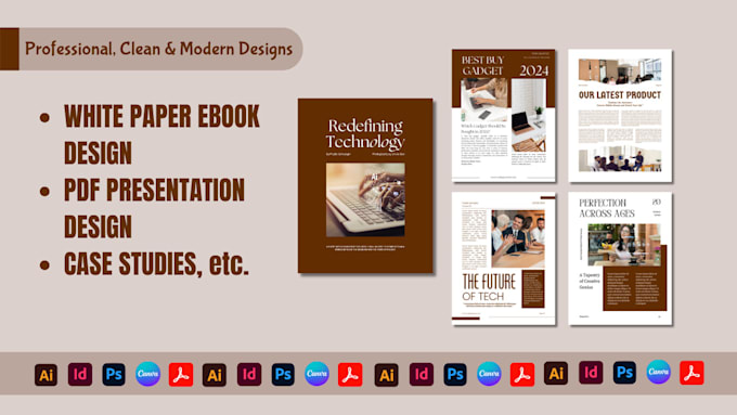 Gig Preview - Do white paper design brochure design white paper case study PDF presentation