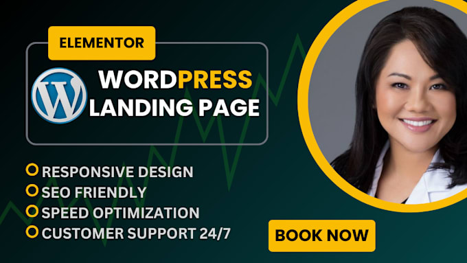 Gig Preview - Design a wordpress website or landing page using elementor pro