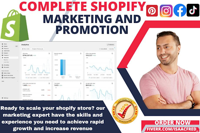 Gig Preview - Do shopify sales marketing ecommerce shopify promotion pinterest fb ads