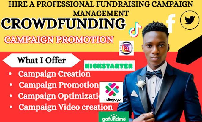 Bestseller - create crowdfunding campaign, crowdfunding video  campaign promotion, gofundme