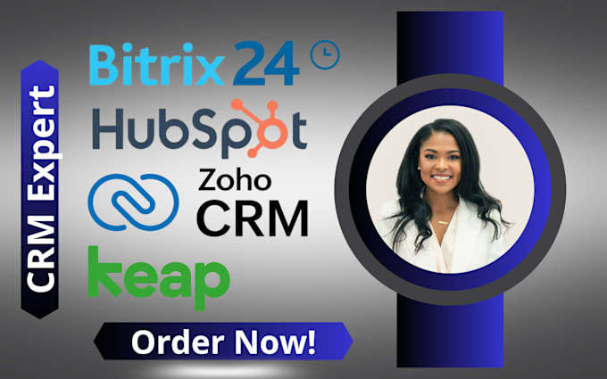 Gig Preview - Setup zoho crm hubspot crm bitrix24 keap crm kv core crm