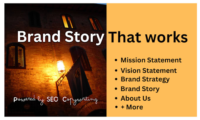 Gig Preview - Be your brand storyteller and strategist