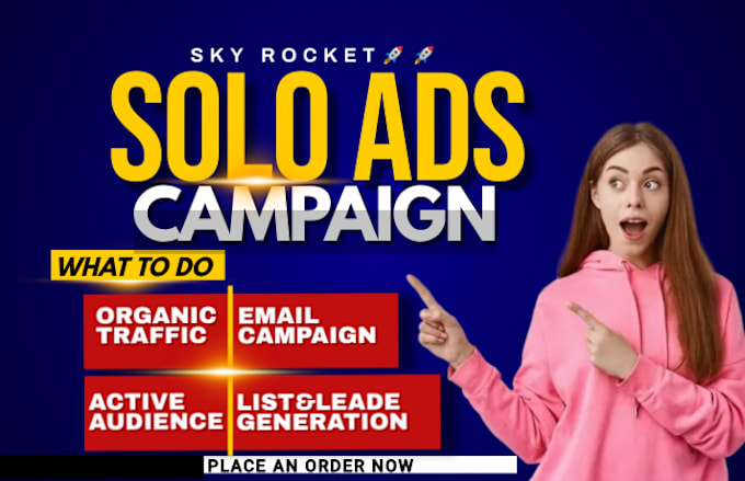 Gig Preview - Do USA solo ads campaign affiliate link promotion sign up MLM lead